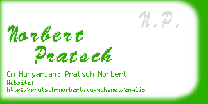 norbert pratsch business card